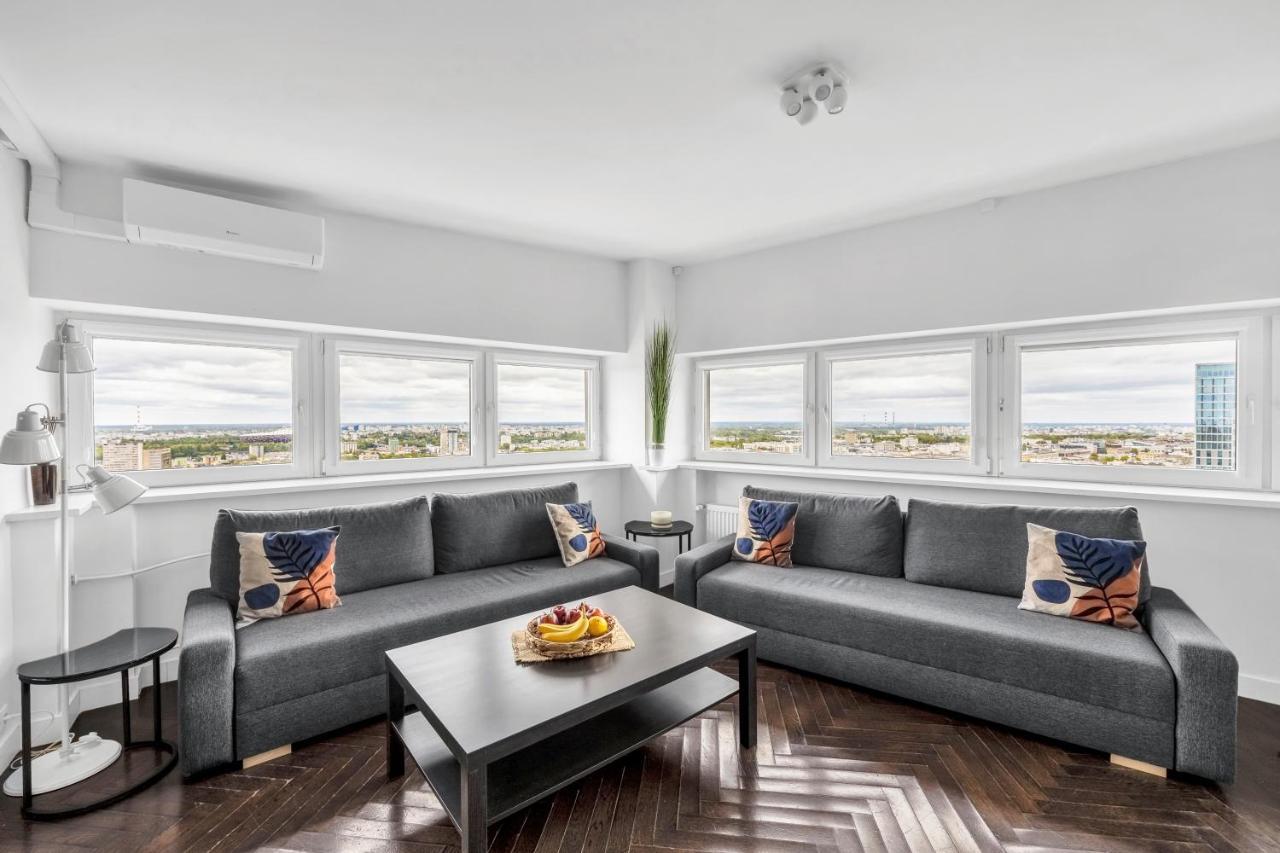 23Rd Floor 3Br Apt With Views Of Warsaw Luaran gambar
