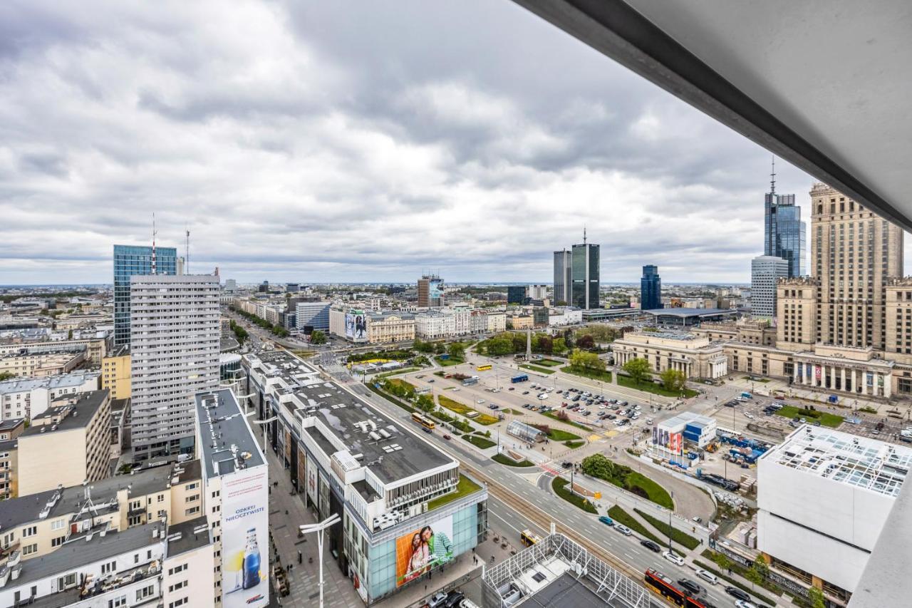 23Rd Floor 3Br Apt With Views Of Warsaw Luaran gambar